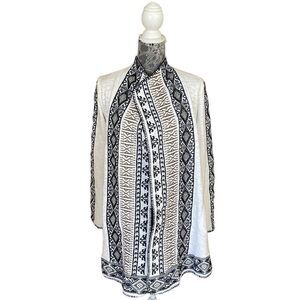 SOFT Surroundings Embroidered Open Front Cardigan Style# 2CN63 Size Small